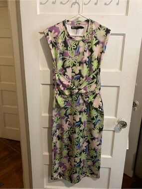 Bimba Y Lola Sleeveless Twist-Front Midi Dress
